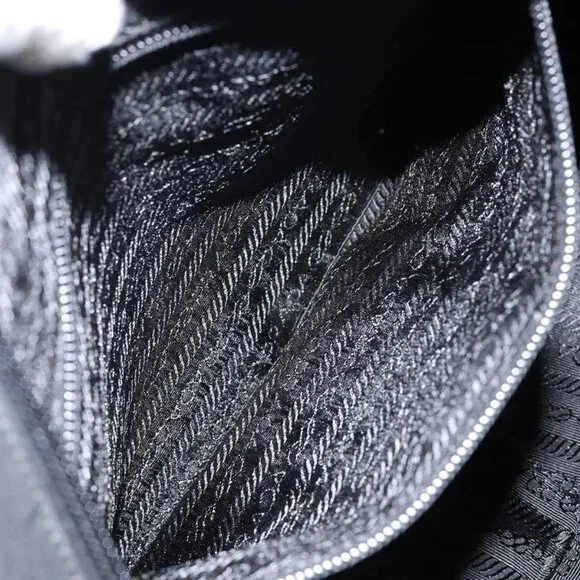 PRADA Hand Bag Nylon Black Silve - Picture 13 of 16